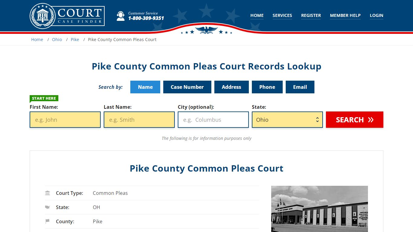 Pike County Common Pleas Court Records Lookup